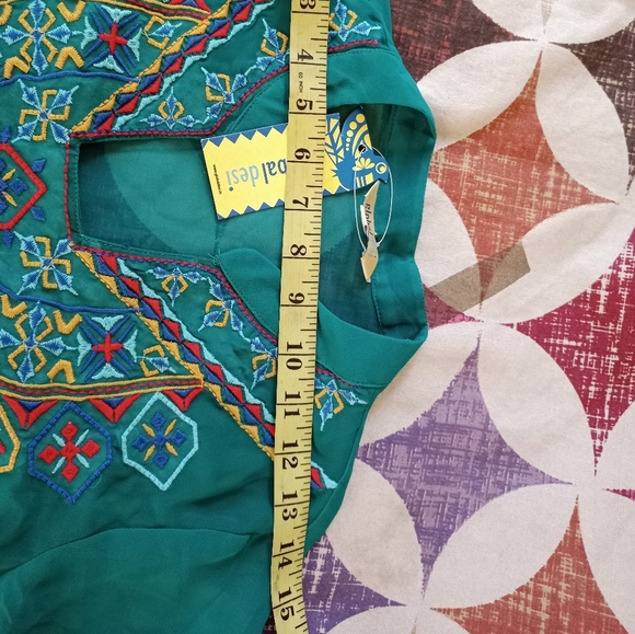 with tags Global Desi Teal Kurta - Picture 12 of 12